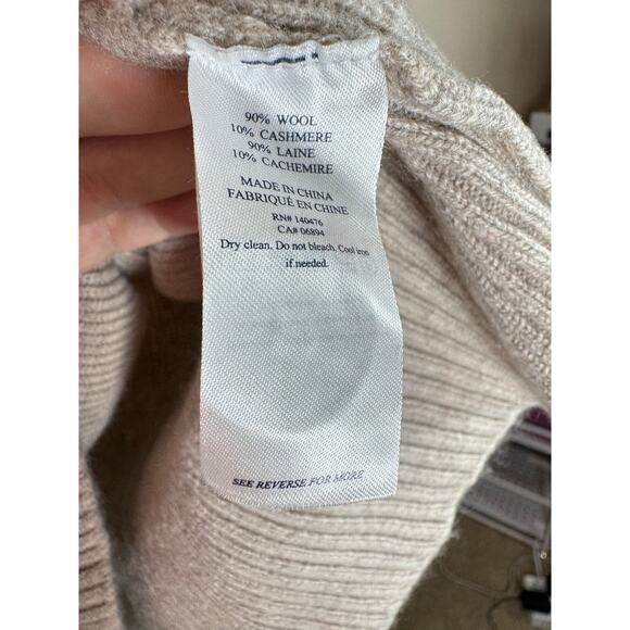 Faherty Womens Sweater Wool Cashmere Blend Knit Large Buttons Academia preppy - Picture 4 of 7